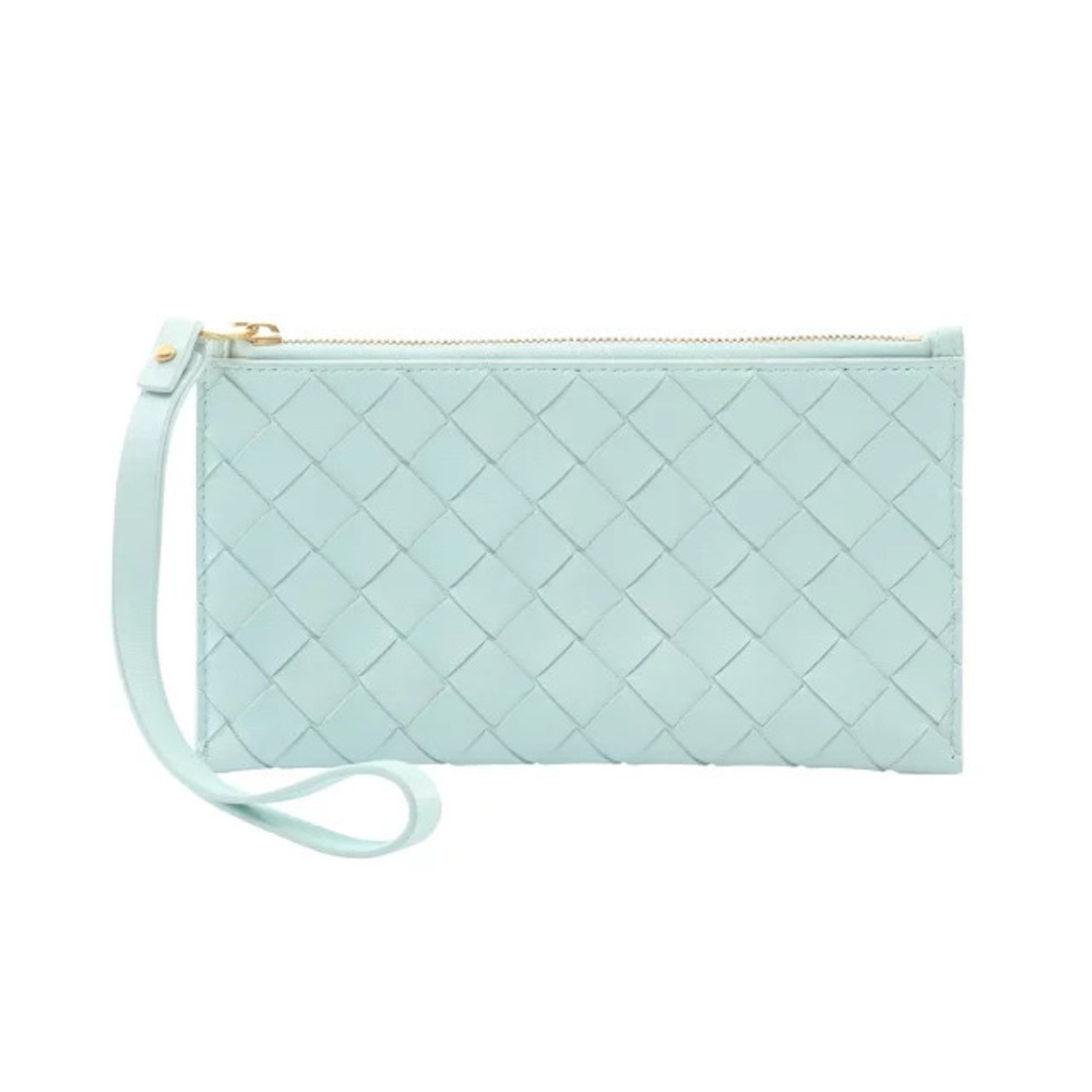 Bottega Veneta Intrecciato Leather Shoulder Bag Hand Strap Blue